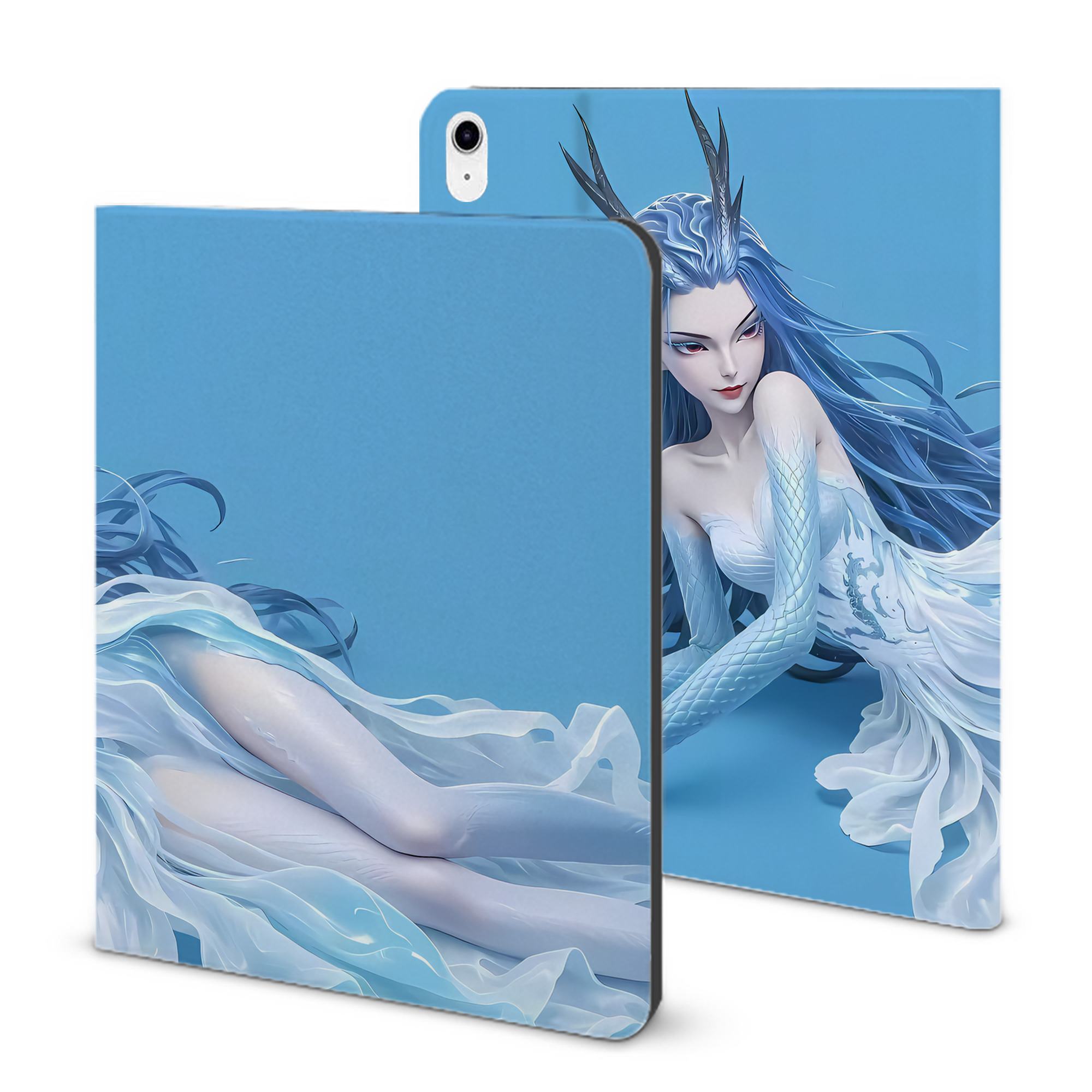 （画像用） Ne Zha 2 ナタ 魔童の大暴れ IPad ケース ブック型 PUレザー TPU 耐衝撃 軽量 薄型 ペン収納なし 全面保護 IPad 各モデル対応